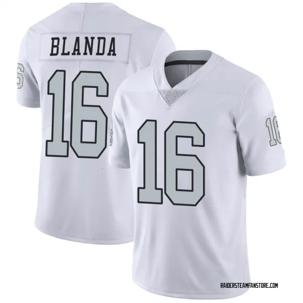 Youth George Blanda Las Vegas Raiders Limited White Color Rush Jersey