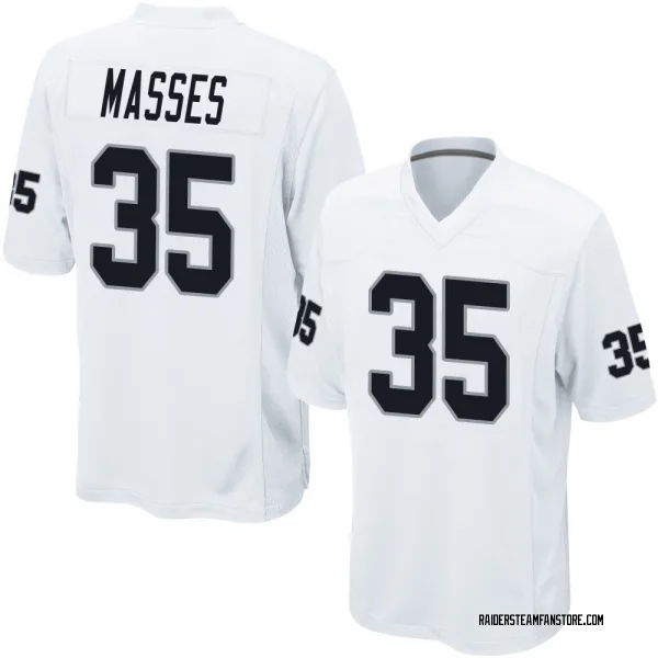 Youth Hezekiah Masses Las Vegas Raiders Game White Jersey
