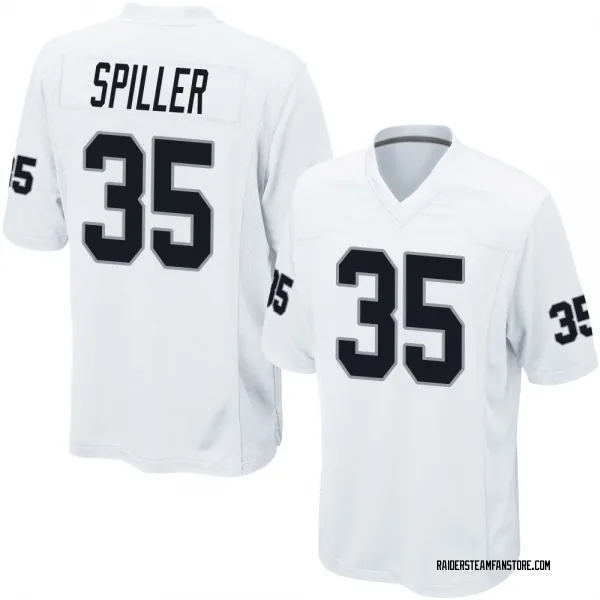 Youth Isaiah Spiller Las Vegas Raiders Game White Jersey