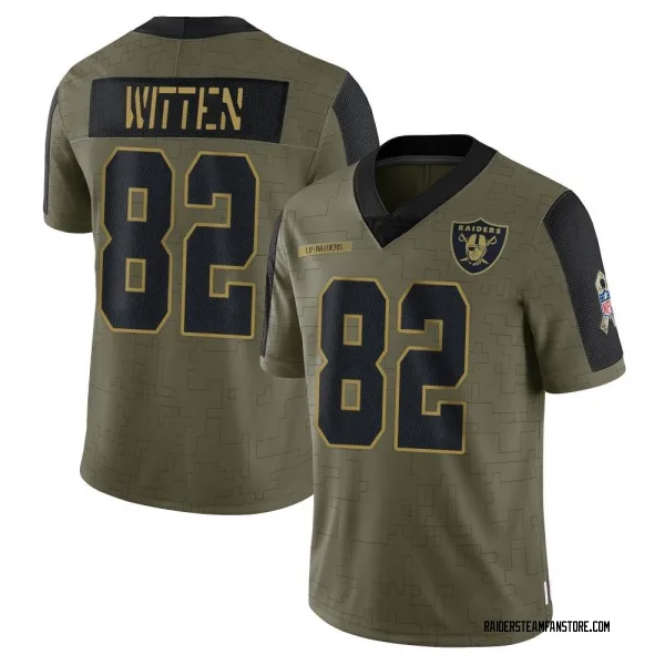 Youth Jason Witten Las Vegas Raiders Limited Olive 2021 Salute To Service Jersey