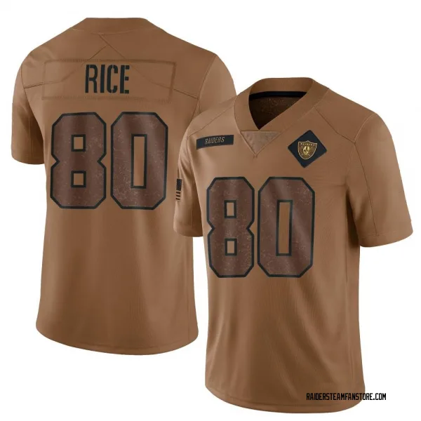 Youth Jerry Rice Las Vegas Raiders Limited Brown 2023 Salute To Service Jersey