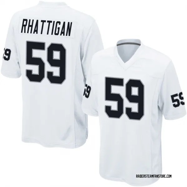 Youth Jon Rhattigan Las Vegas Raiders Game White Jersey