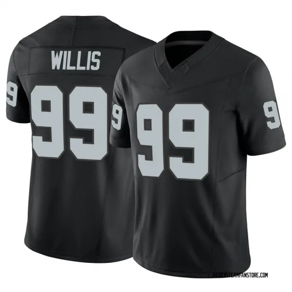 Youth Jordan Willis Las Vegas Raiders Limited Black Vapor F.U.S.E. Jersey