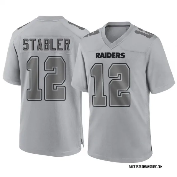 Youth Ken Stabler Las Vegas Raiders Game Gray Atmosphere Fashion Jersey
