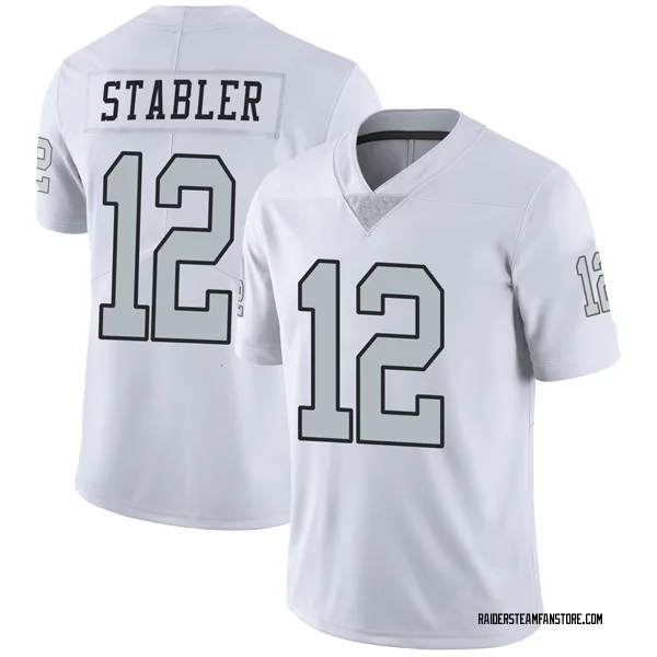 Youth Ken Stabler Las Vegas Raiders Limited White Color Rush Jersey
