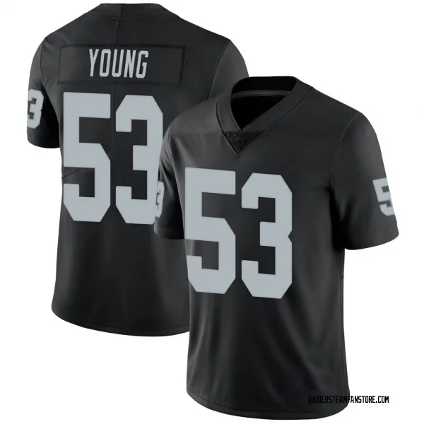 Youth Kenny Young Las Vegas Raiders Limited Black Team Color Vapor Untouchable Jersey