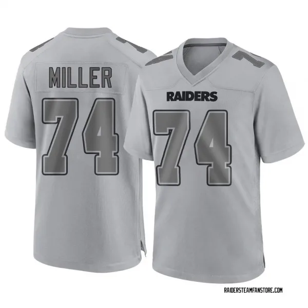 Youth Kolton Miller Las Vegas Raiders Game Gray Atmosphere Fashion Jersey