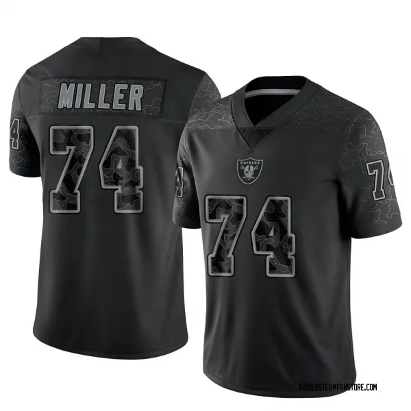 Youth Kolton Miller Las Vegas Raiders Limited Black Reflective Jersey