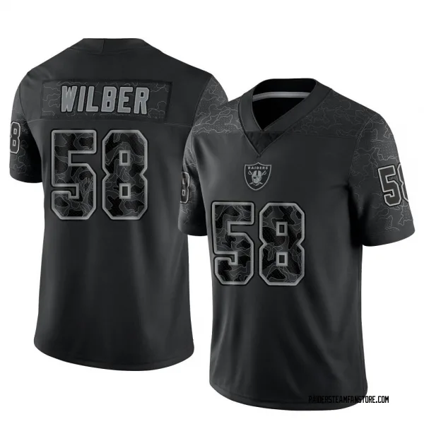 Youth Kyle Wilber Las Vegas Raiders Limited Black Reflective Jersey