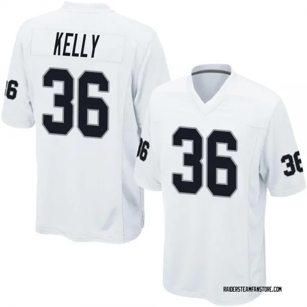 Youth Kyu Blu Kelly Las Vegas Raiders Game White Jersey