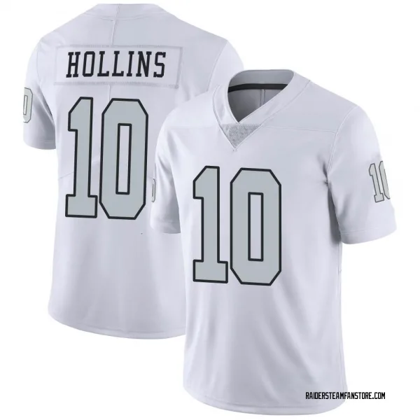 Youth Mack Hollins Las Vegas Raiders Limited White Color Rush Jersey