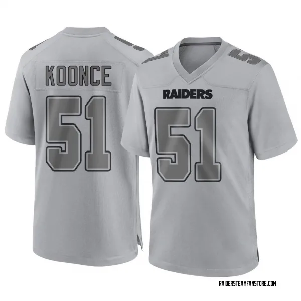 Youth Malcolm Koonce Las Vegas Raiders Game Gray Atmosphere Fashion Jersey