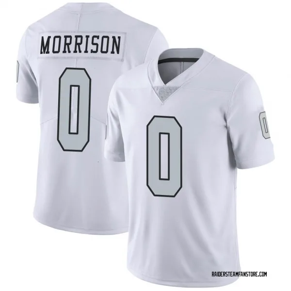 Youth Malkelm Morrison Las Vegas Raiders Limited White Color Rush Jersey