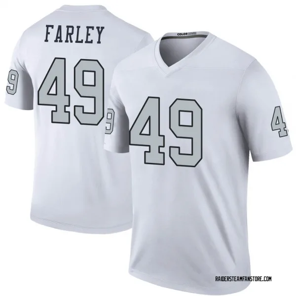 Youth Matthias Farley Las Vegas Raiders Legend White Color Rush Jersey