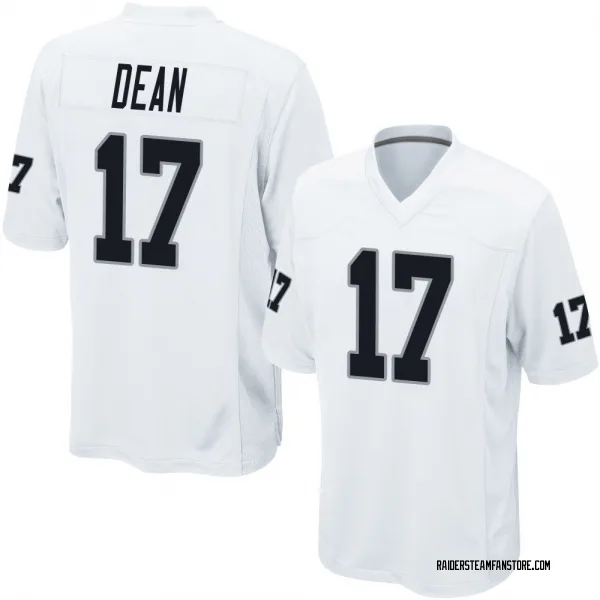 Youth Nakobe Dean Las Vegas Raiders Game White Jersey