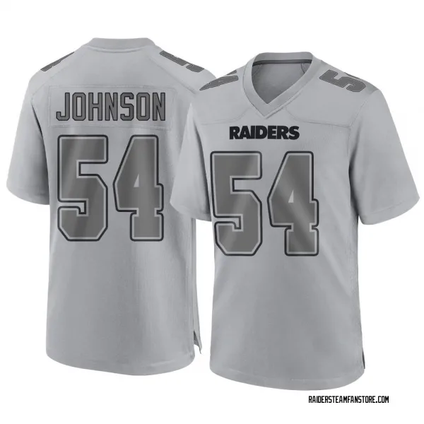 Youth PJ Johnson Las Vegas Raiders Game Gray Atmosphere Fashion Jersey
