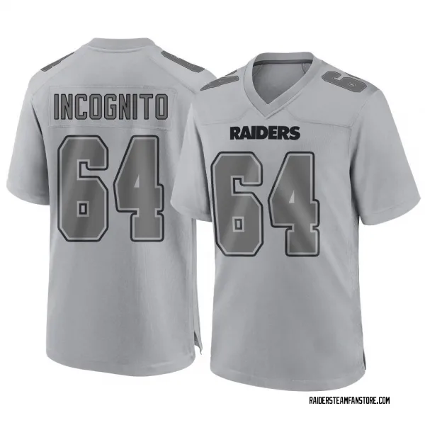 Youth Richie Incognito Las Vegas Raiders Game Gray Atmosphere Fashion Jersey