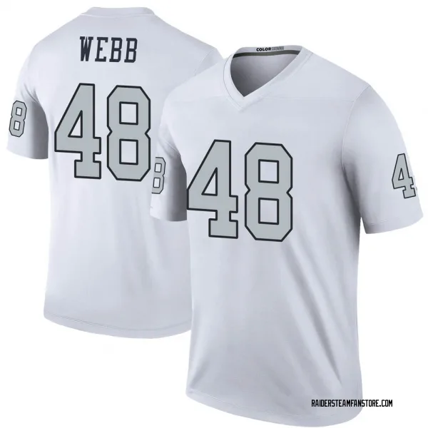 Youth Sam Webb Las Vegas Raiders Legend White Color Rush Jersey