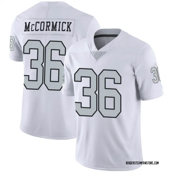 Youth Sincere McCormick Las Vegas Raiders Limited White Color Rush Jersey