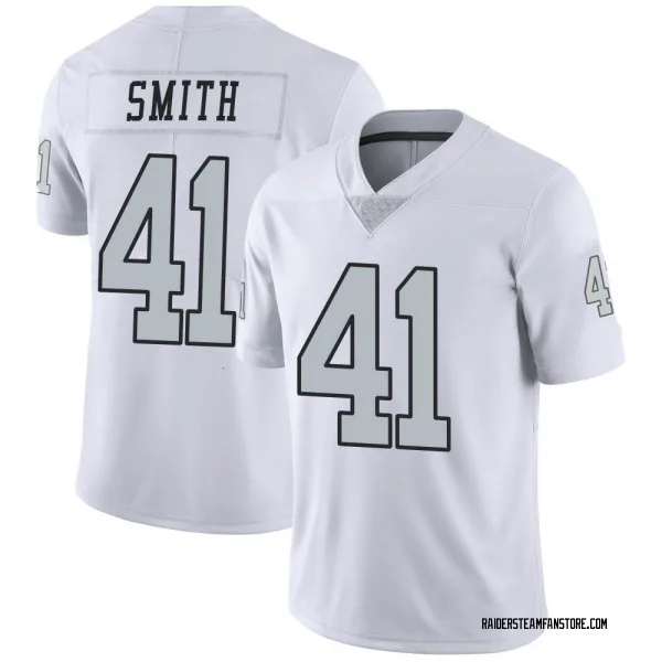 Youth Sutton Smith Las Vegas Raiders Limited White Color Rush Jersey