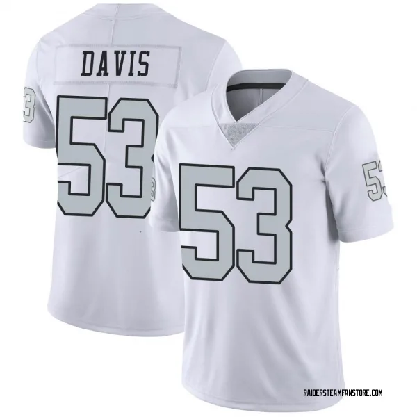 Youth Tae Davis Las Vegas Raiders Limited White Color Rush Jersey
