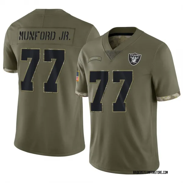 Youth Thayer Munford Jr. Las Vegas Raiders Limited Olive 2022 Salute To Service Jersey
