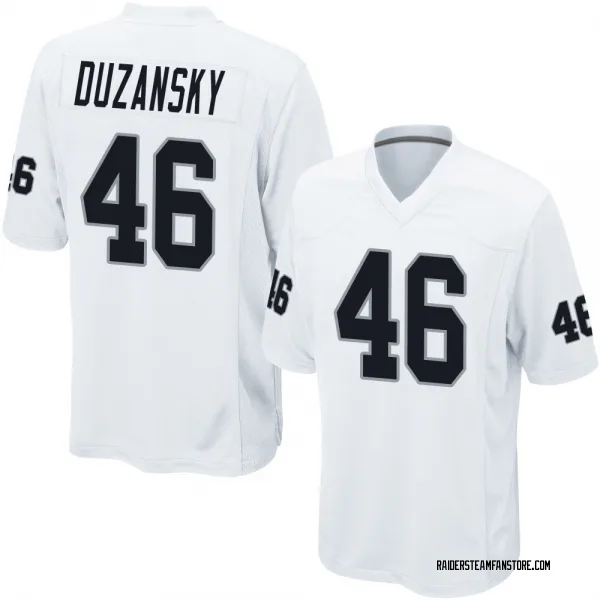 Youth Tyler Duzansky Las Vegas Raiders Game White Jersey