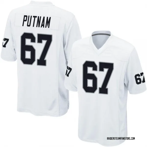 Youth Will Putnam Las Vegas Raiders Game White Jersey
