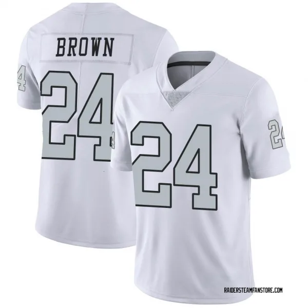 Youth Willie Brown Las Vegas Raiders Limited White Color Rush Jersey